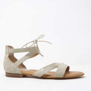 Born Casma Womens Sandals Beige Snakeskin Lace Up Gladiator F17411 Size 10M